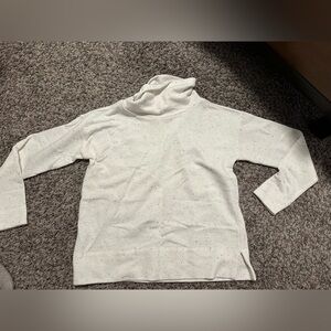 LOFT Cream Speckled Knit Top